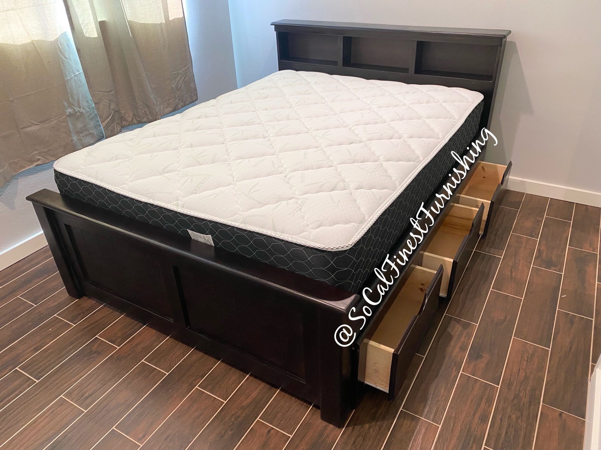Queen Bed With Storage And Mattress