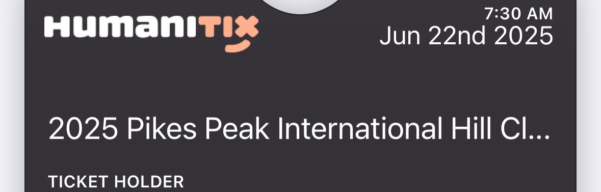 3 Tickets pikes Peak Hillclimbs