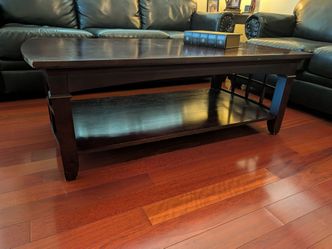 Coffee table, dark wood