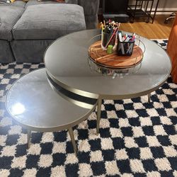 Twin Glass Top Tables