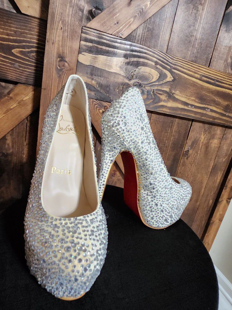 NEW Christian Louboutin Multicolor Strass Daffodile Platform Pumps Size 35  for Sale in Hinsdale, IL - OfferUp