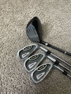 Ram. Golf clubs. 4,5,8 irons and 5 wood.