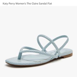 Katy Perry -the Claire Sandal- tranquil Blue flat sandal - women's 5.5 -Msrp $79
