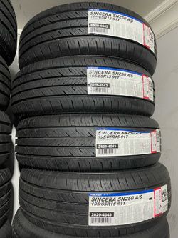 195/65/15 FALKEN all season 4 new tires installed ✅🔥