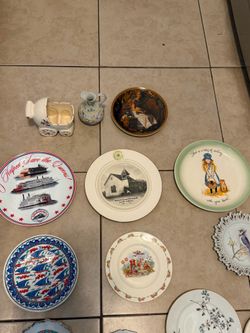 A lot of plate collections, first person that brings $20 firm for everything take it Costa Mesa