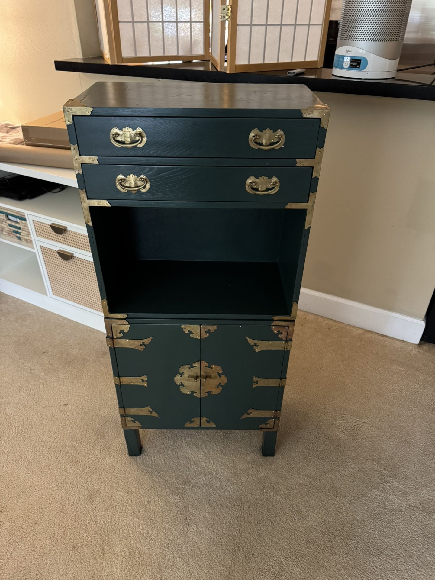 Green And Gold Korean Stacking Shelf