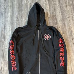 Chrome Heart Zip Up Hoodie Black 