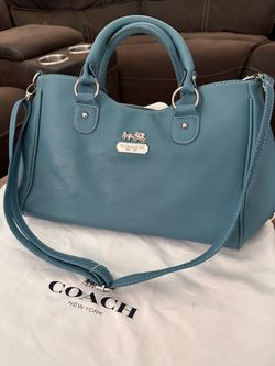 Blue Coach purse - large
