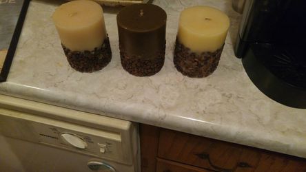 Set of 3 pillar candles
