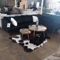 Black Velvet Sectional Pillows R Included 