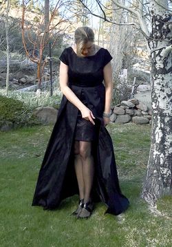 Adrianna Papell Black High-low Formal Dress Like New