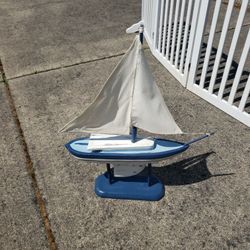 Home Decor Wooden Sailboat