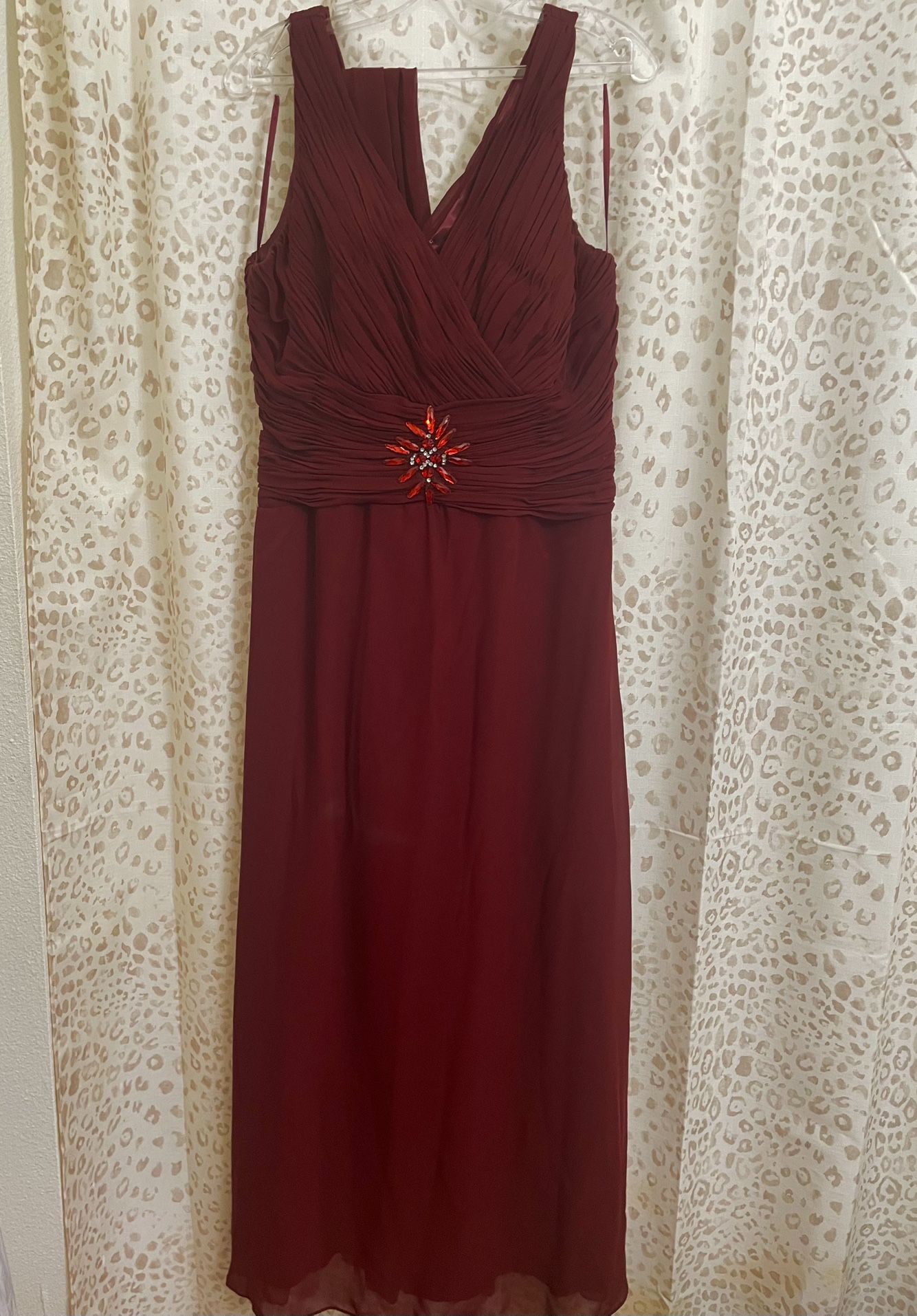 burgundy gem dress