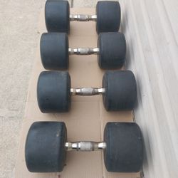 HAMPTON RUBBER COATED DUMBBELLS 75LBS, 80LBS 