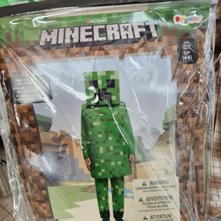 Mine Craft Creeper.Kids Costume 4-6