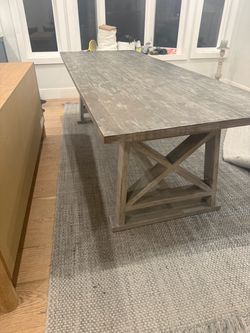Brady Furniture Wood Dining Table – Rustic Farmhouse Style