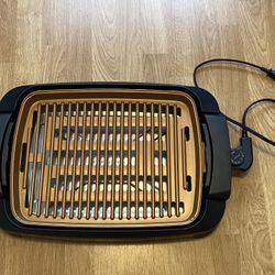 NEW Ambiano Smokeless Electric Grill Non Stick Copper Ceramic Plate