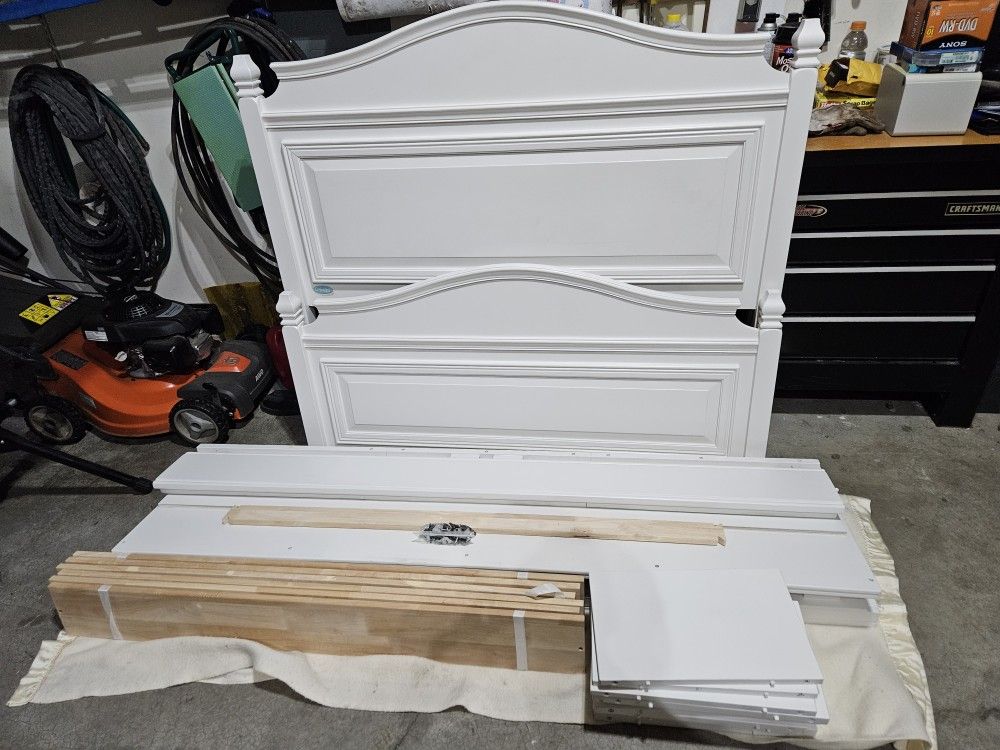 Bedroom Dresser, Mirror, Bed Frame (Full), Nightstand