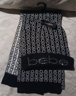 Brand New BeBe Dimond Beenie Hat and Scarft Set.
