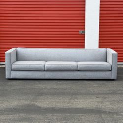 FREE DELIVERY- CB2 “Club” Sofa Couch Long 101” Modern MCM - Grey - Retail $1.8k  