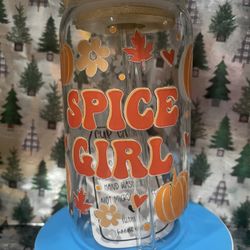 Fall Themed glass Cup