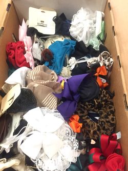 Assorted damaged but new hair accessories great for crafters