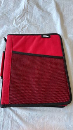 Brand New Student PAC Red Zipper Binder – 3-Ring School/Office Organizer