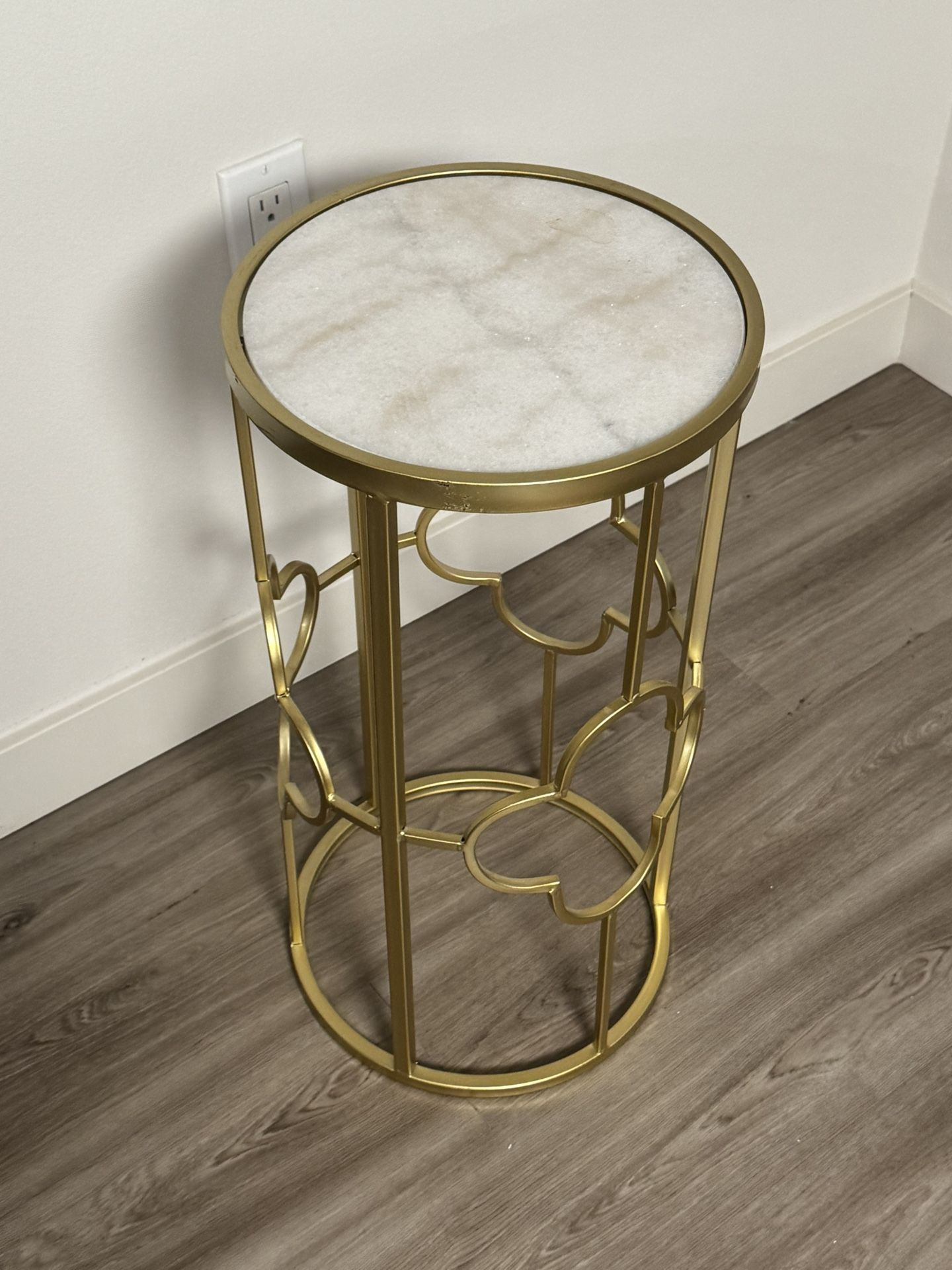 Gold Marble Top Side Table