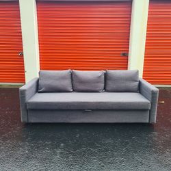 Grey Sleeper Couch w/Storage - Free Delivery