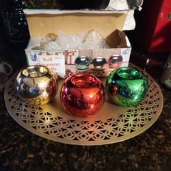 Ball Ornamens Candle Holders