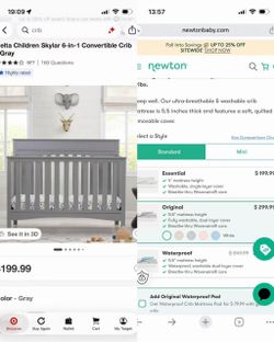 Delta Crib and Newton mattress
