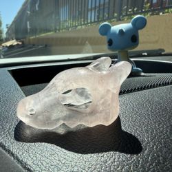 Hand-Carved Rose Quartz Skull – 3” Crystal Carving | Love & Healing Stone