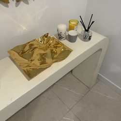 CB2 Cresent 52” Ivory Console Table