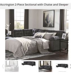 Ashley sectional with Chaise and Sleeper