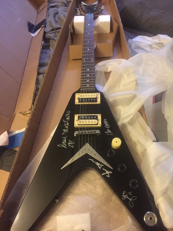 Signed megadeth guitar