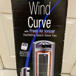 Lasko Fan Wind Curve Portable Multifunction Remote Control  With Air Fresh Ionizer/ABANICO PORTÁTIL WIND CURVE multifunction Control Remoto