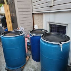 55 Gallon Drums (for all 3)with removable lids