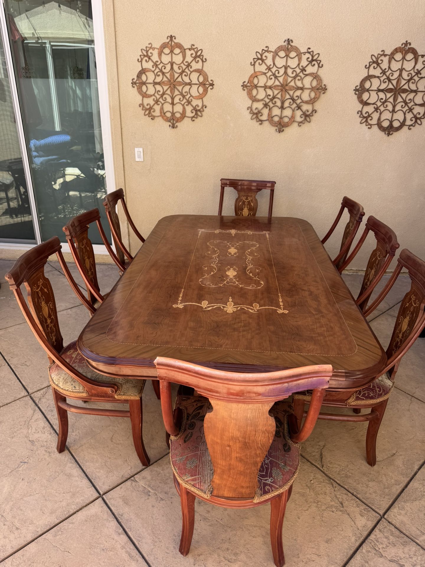 Beautiful wooden Italian dining set