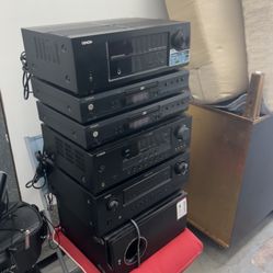 Denon receivers-2 Yamaha receiver-1 Sony 400 dvd changer-1 Integra DVD -2 LG subwoofer-1, $400 For All