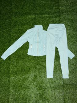 Light Blue Define Jacket and Leggings Set
