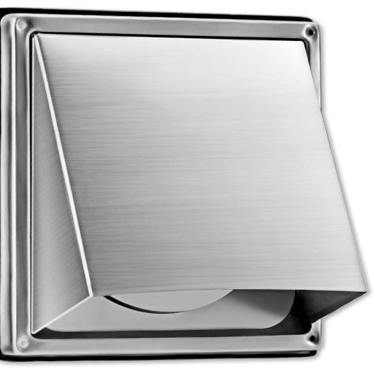 4-Inch External Extractor Wall Vent Cushioned Non Return Flap