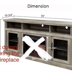 Stand TV 70 Inches 🔥Does Not Bring The Fireplace Read Description 🔥