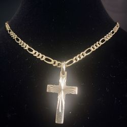 14k Necklace & Pendent Cross 22in 4.3mm Interest Free Payments On My Website Wolf And Crown Jewelry