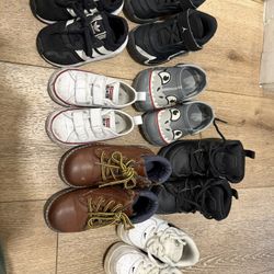 Kids Boys Toddler Shoes Bundle Lot Nike Converse Adidas 