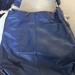 Blue Leather Coach Brand Pocketbook