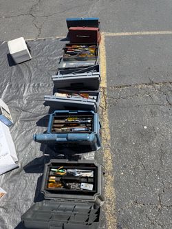 Lot of Toolboxes with Mixed Hand Tools