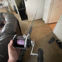 Daiwa Sealine 400h Tree With A Dogfish Stick #16 8 Foot Rod 