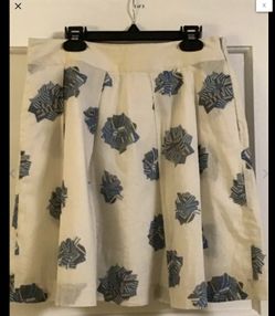See by Chloe Ivory blue pleated Skirt with Pockets Size 4.