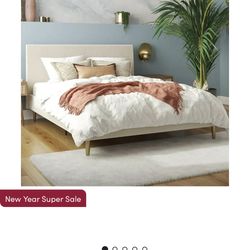KING Daphne Upholstered Platform Bed Mr Kate