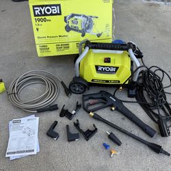 RYOBI 1900 PSI 1.2 GPM Cold Water Wheeled Corded Electric Pressure Washer 